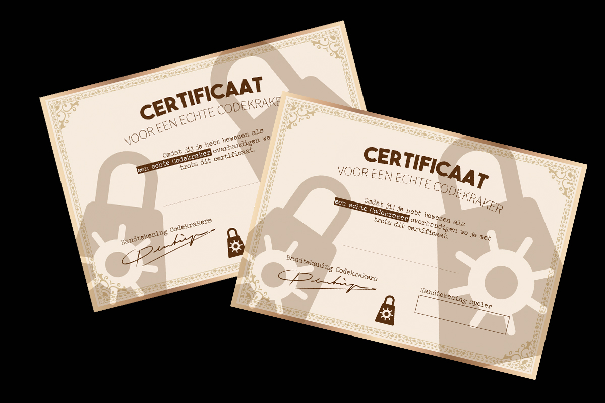 Certificaten escape room voor thuis escape room kinderfeestjes thuis