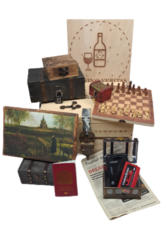 scape room box voor thuis of op locatie voor grote groepen